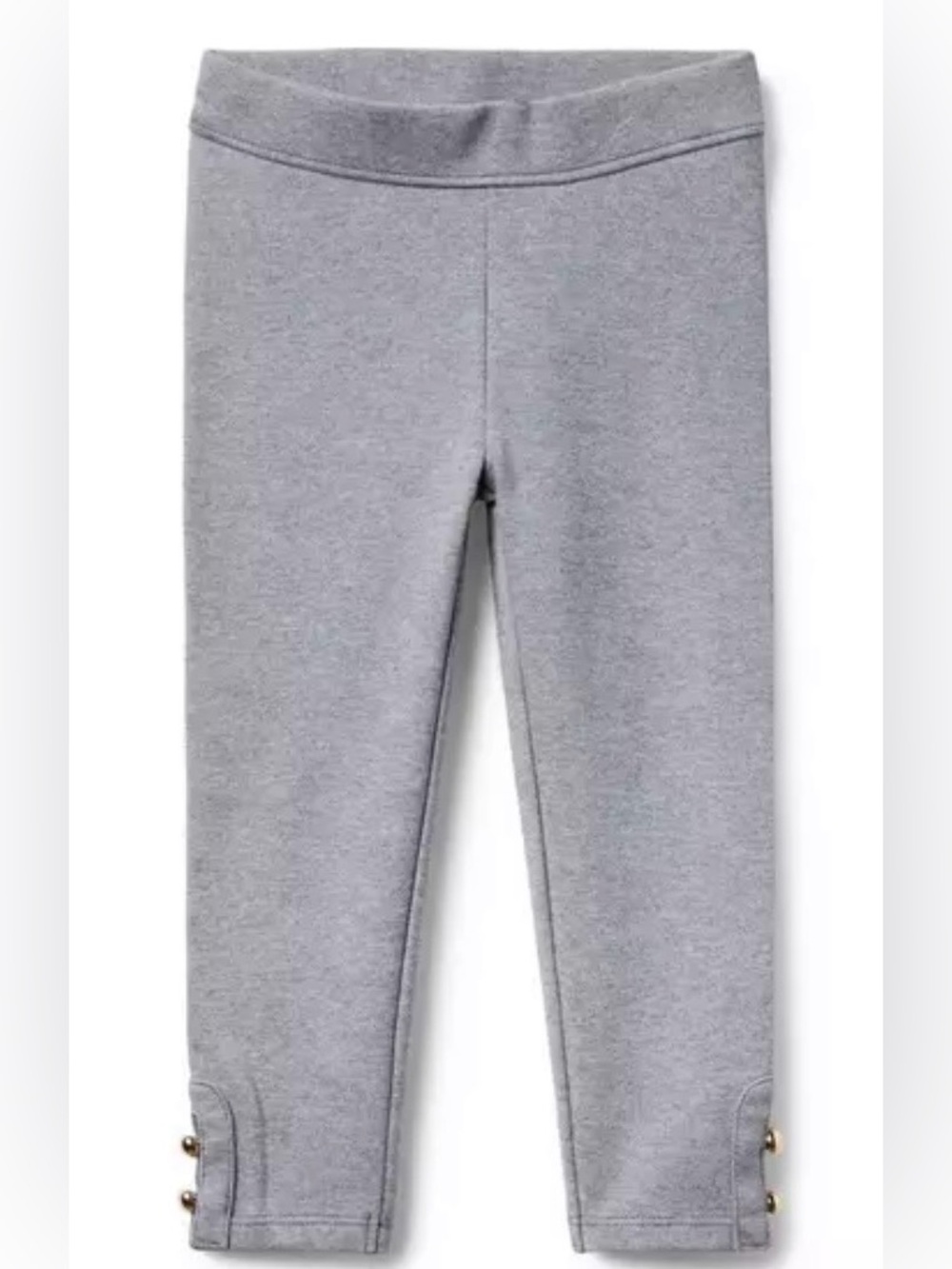 JANIE AND JACK Heather Grey Button Cuff Ponte Pant | Girls Size: 7